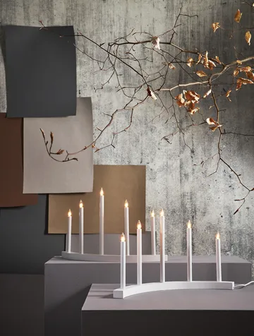 Accent advent candle - White - Star Trading