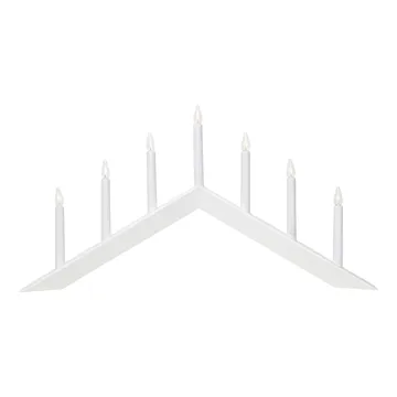 Arrow candle holder 36 cm - White - Star Trading
