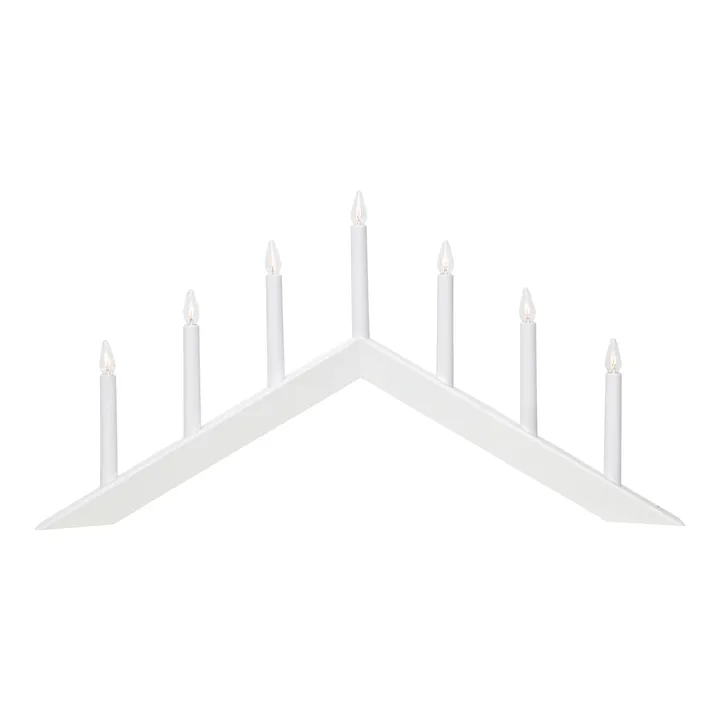 Arrow candle holder 36 cm - White - Star Trading