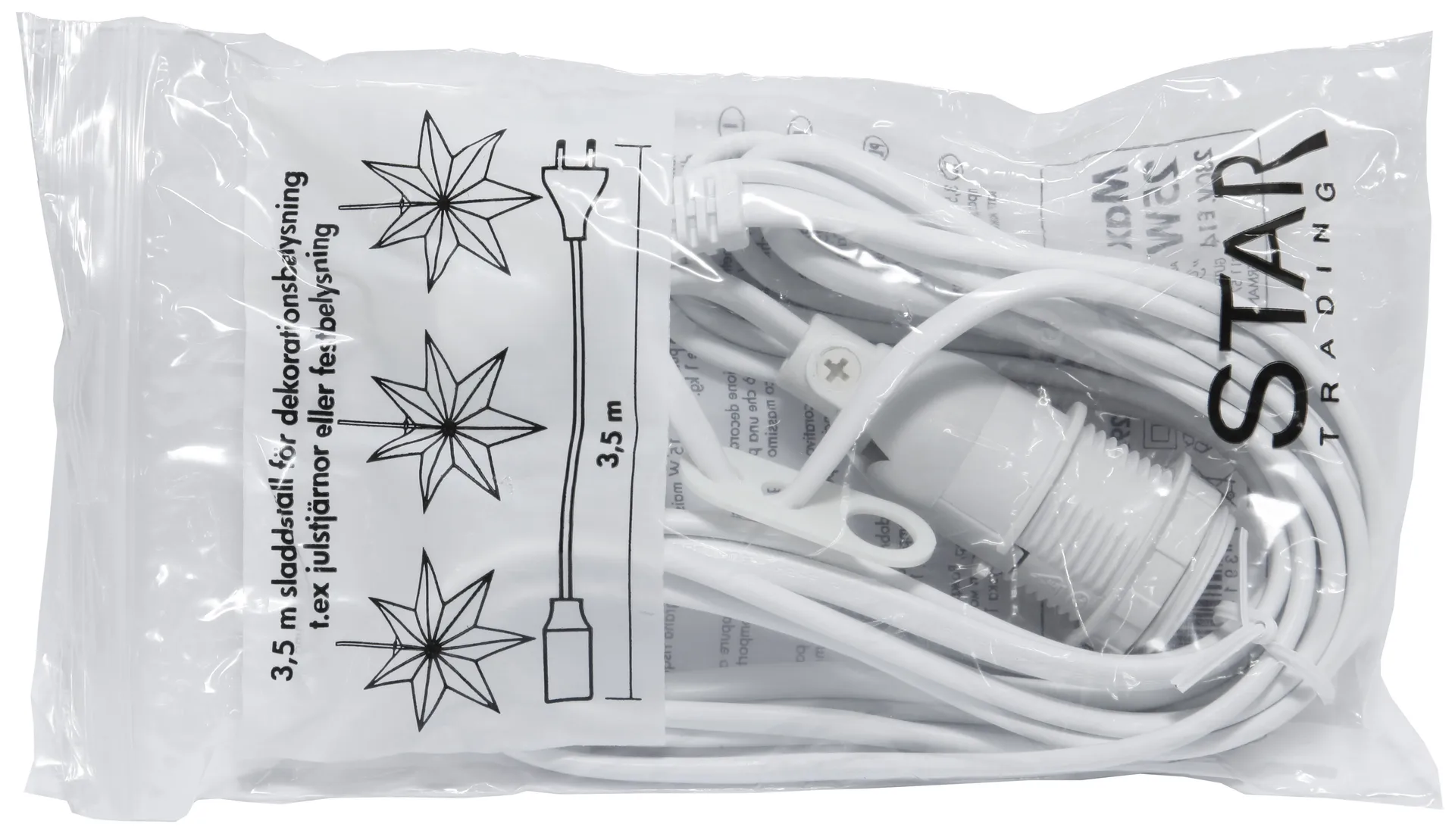 Basic cord stand E14 3.5 m, White Star Trading