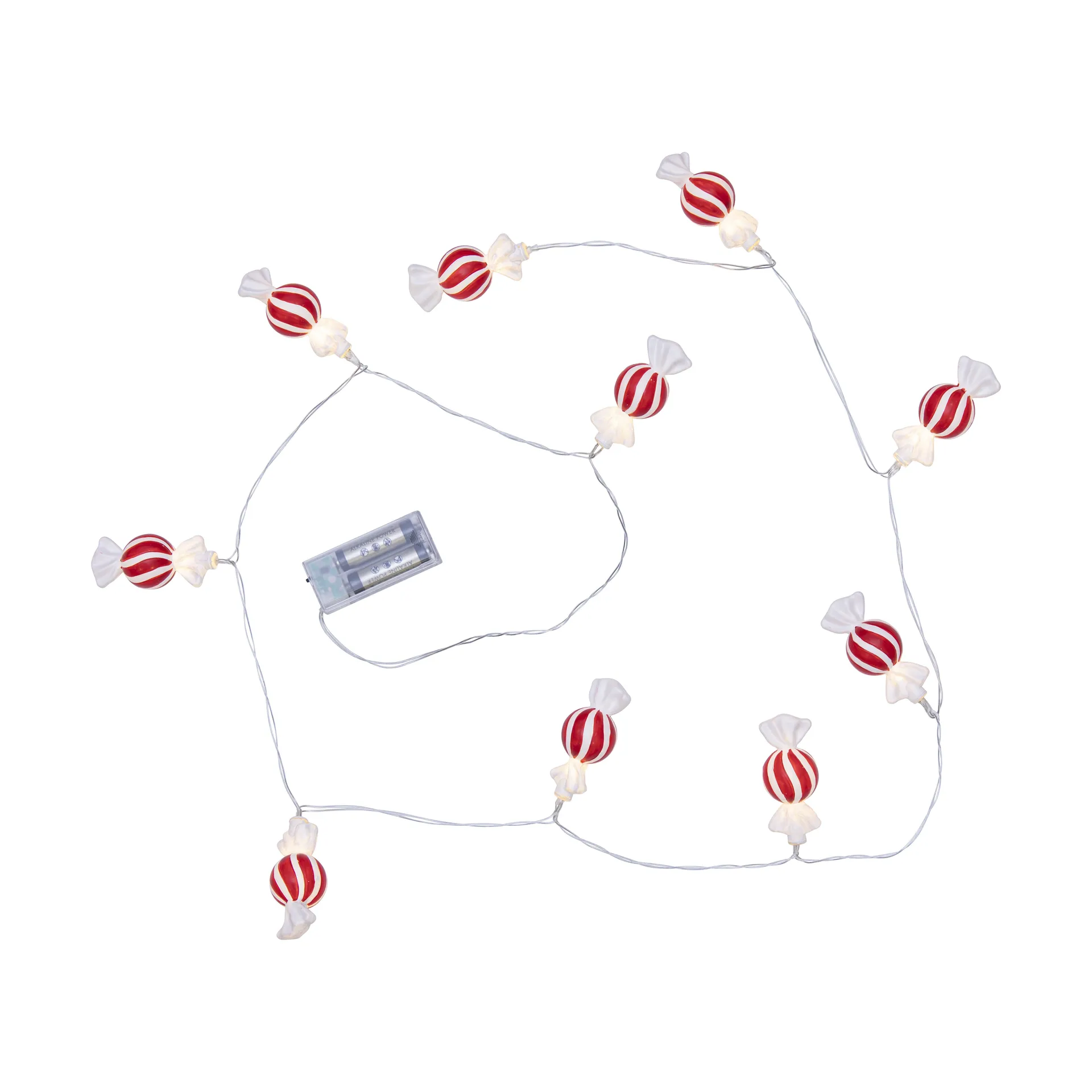 Bonbon string lights 135 cm, Red-white Star Trading
