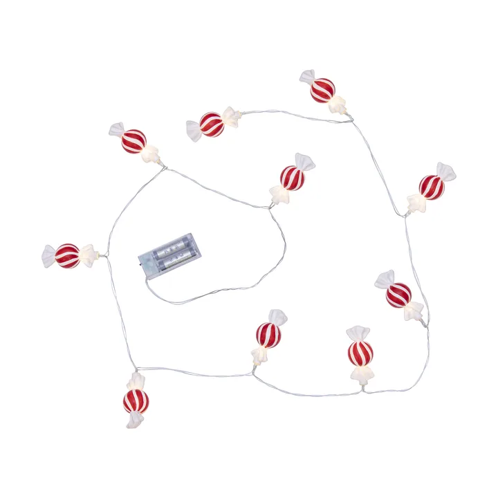 Bonbon string lights 135 cm - Red-white - Star Trading