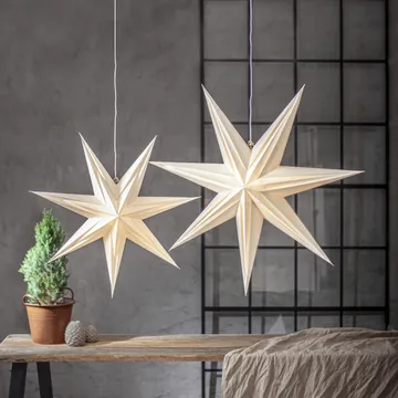 Holly paper star 60 cm - White - Star Trading