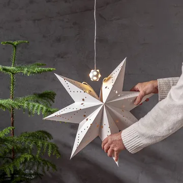 Lighty string lights, bulb for Advent star - White ball - Star Trading
