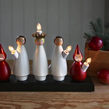Lucia Choir candle arch - white-red - Star Trading