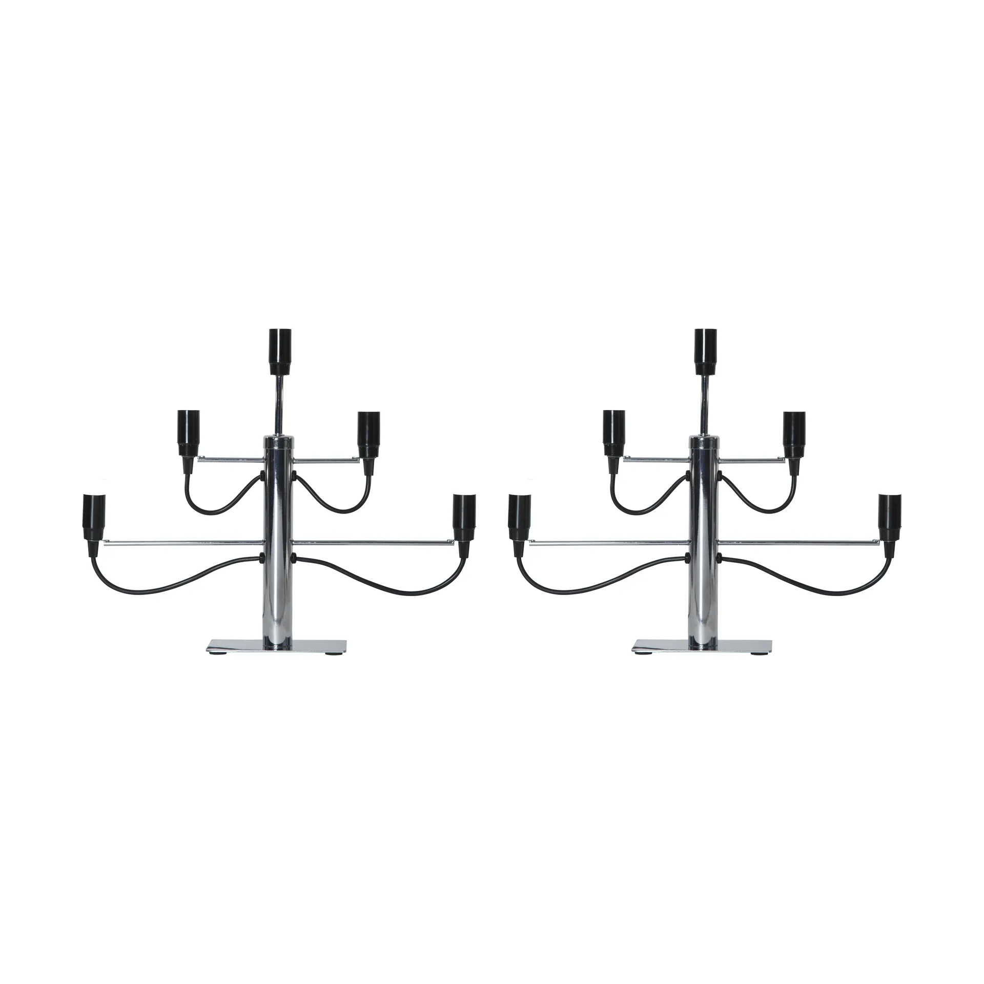 Milano 5 candlestick 46 cm 2-pack - Chrome,  Star Trading