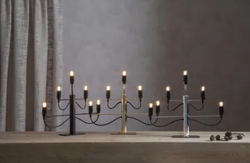 Milano 5 candlestick 46 cm 2-pack - Chrome - Star Trading