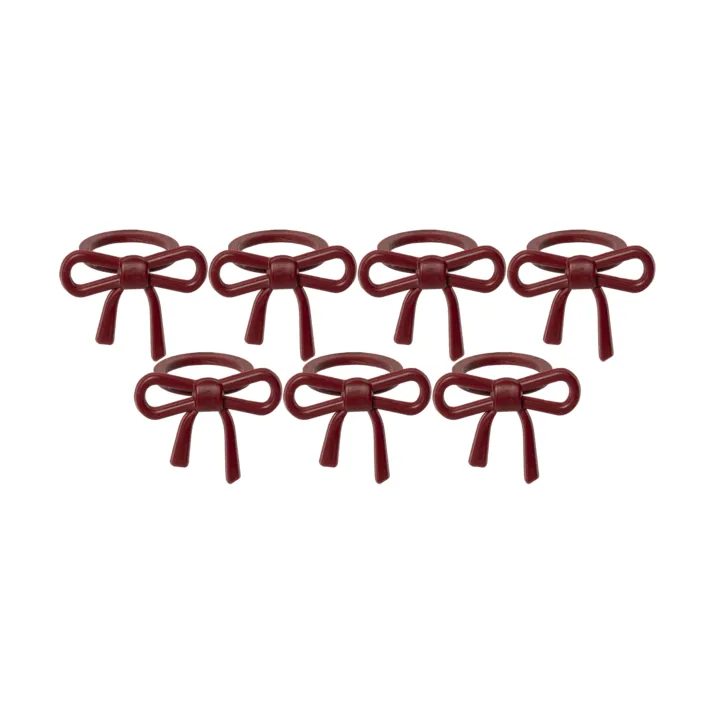 Rosette candle bobeche - Red, 7-pack - Star Trading