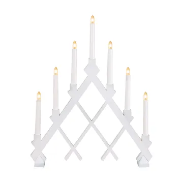 Rut 7 wooden candle holder 43 cm - White - Star Trading