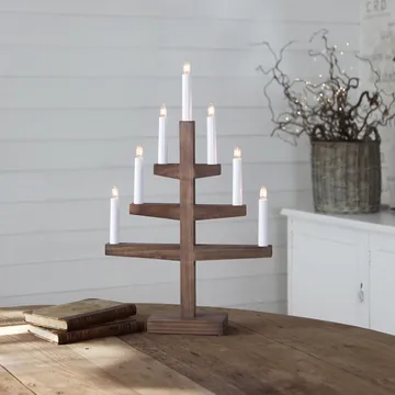 Trapp advent candle arch 54 cm - brown stained - Star Trading
