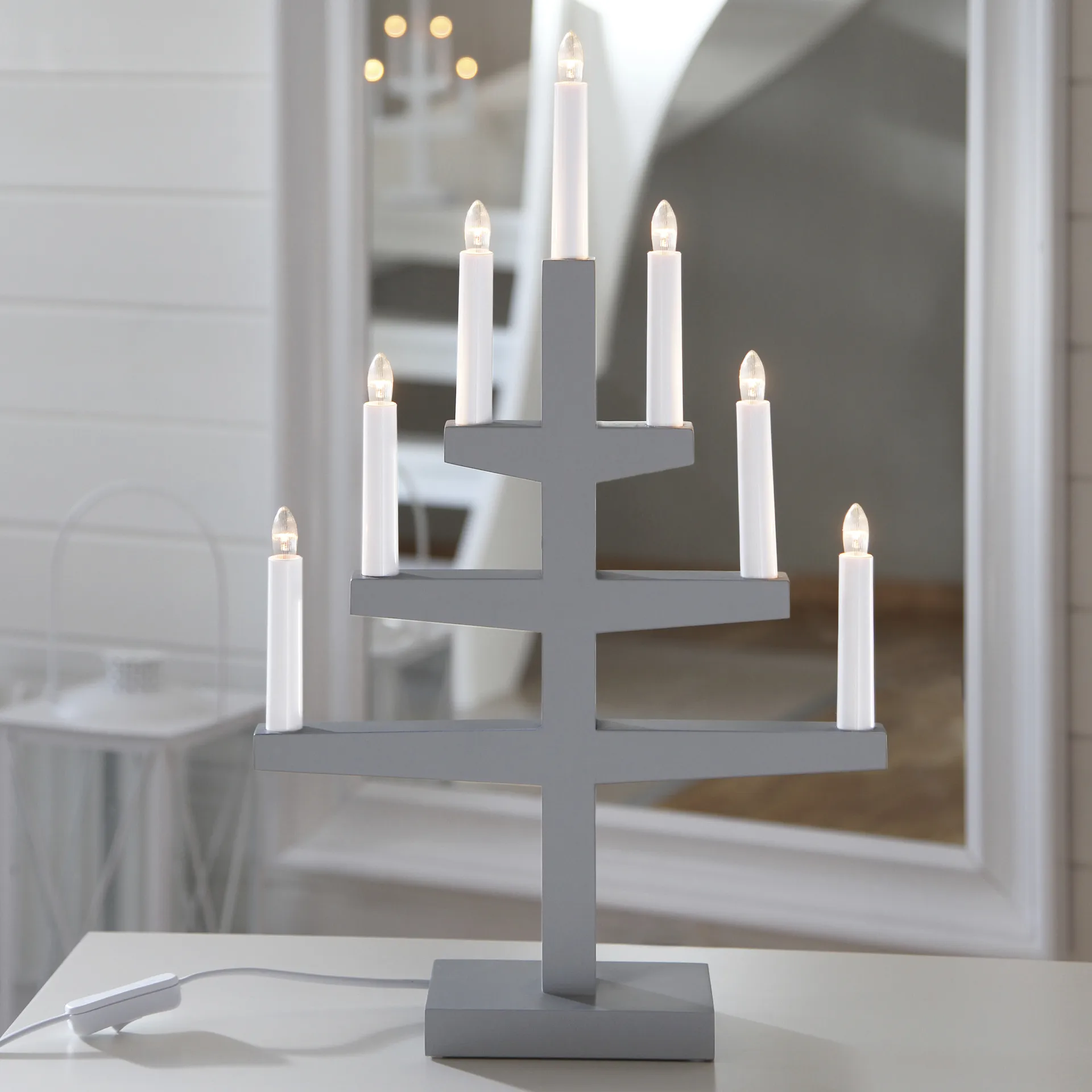 Trapp advent candle arch 54 cm, grey Star Trading