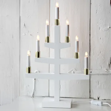 Trapp advent candle arch 54 cm - white - Star Trading
