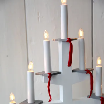 Trapp advent candle arch 54 cm - white - Star Trading