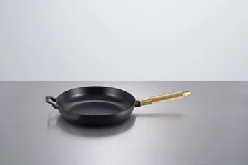 Buster & Punch cast iron frying pan black Ø28 cm - Brass handle - STAUB