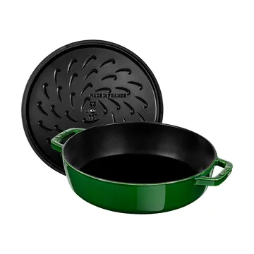 Staub Chistera braiser cast iron Ø24 cm - Basil green - STAUB