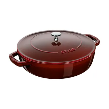 Staub Chistera braising pan cast iron Ø28 cm - Grenadine red - STAUB