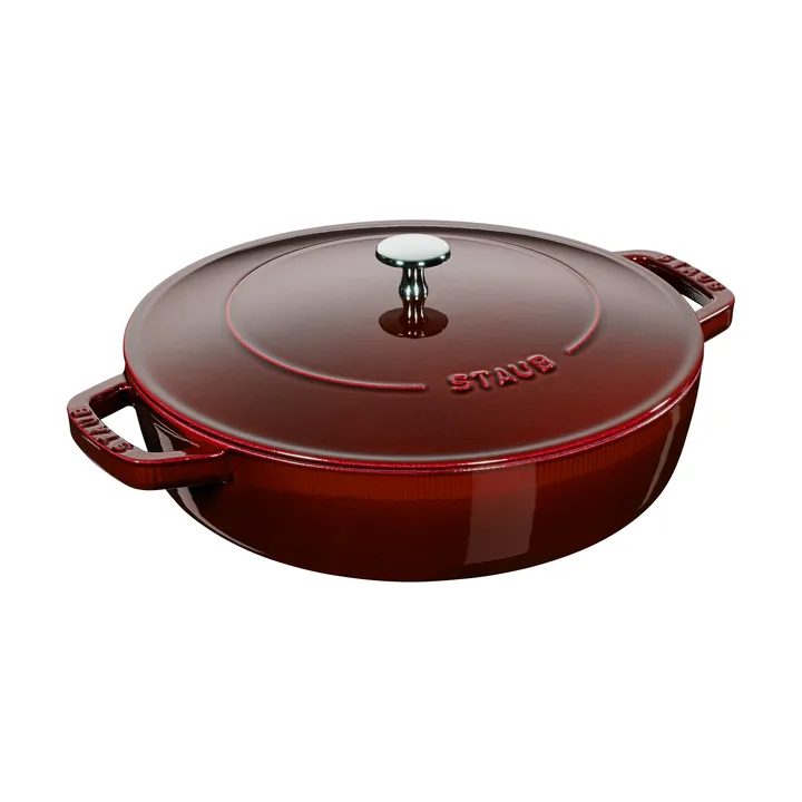 Staub Chistera braising pan cast iron Ø28 cm - Grenadine red - STAUB