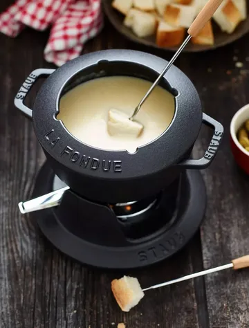Staub fondue set 1.1 l - black - STAUB
