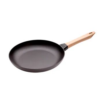 Staub frying pan cast iron black light wood handle - Ø28 cm - STAUB