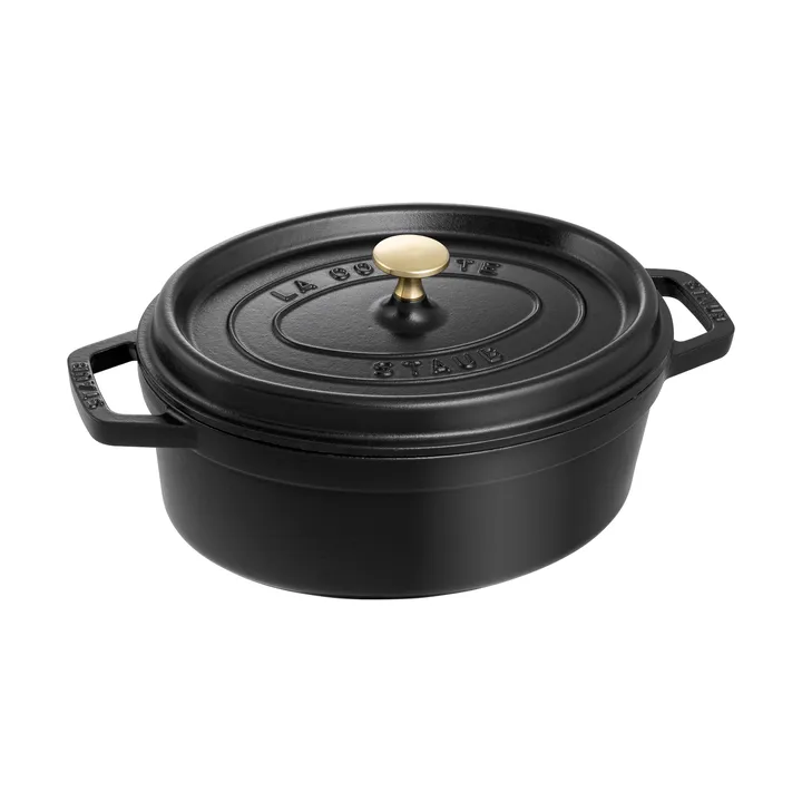 Staub La Cocotte oval cast iron pot 3.2 L - Black - STAUB