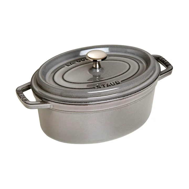 Staub La Cocotte oval pot cast iron 2.35 L - Graphite gray - STAUB
