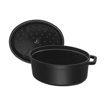 Staub La Cocotte oval pot cast iron 8 L - Black - STAUB