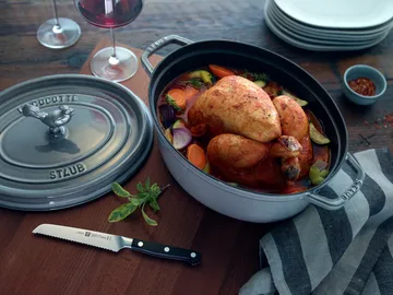 Staub La Cocotte oval pot cast iron 8 L - Graphite gray - STAUB