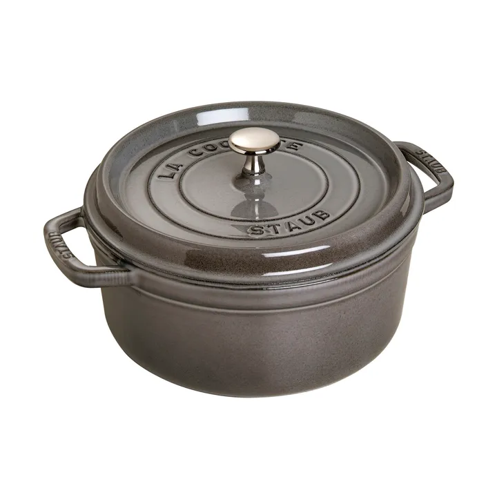 Staub La Cocotte round casserole cast iron 1.7 L - Graphite gray - STAUB