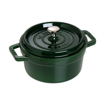 Staub La Cocotte round casserole cast iron 2.6 L - Basil green - STAUB