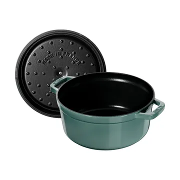 Staub La Cocotte round casserole cast iron 3.8 L - Eucalyptus wood - STAUB