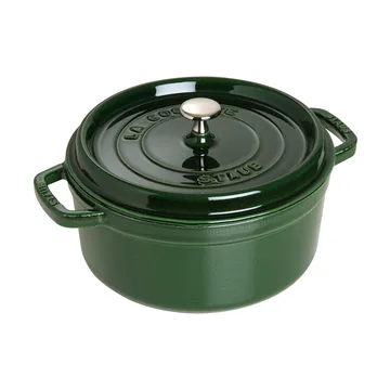 Staub La Cocotte round casserole cast iron 5.2 L - Basil green - STAUB