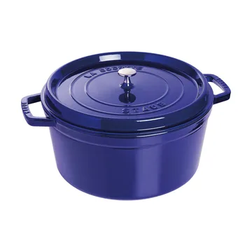 Staub La Cocotte round casserole cast iron 8.4 L - Dark blue - STAUB