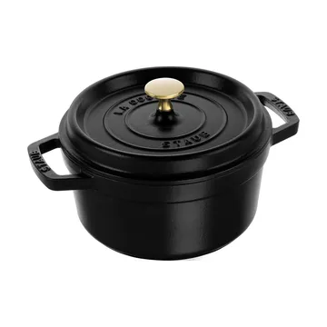 Staub La Cocotte round cast iron pot 2.2 L - Black - STAUB