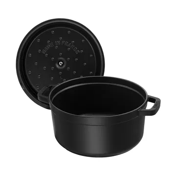 Staub La Cocotte round cast iron pot 2.2 L - Black - STAUB