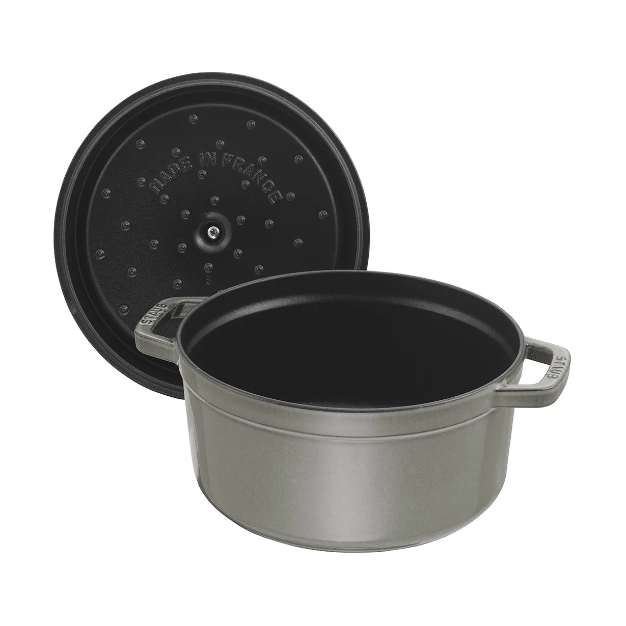 Staub La Cocotte round cast iron pot 2.2 L, Graphite gray STAUB