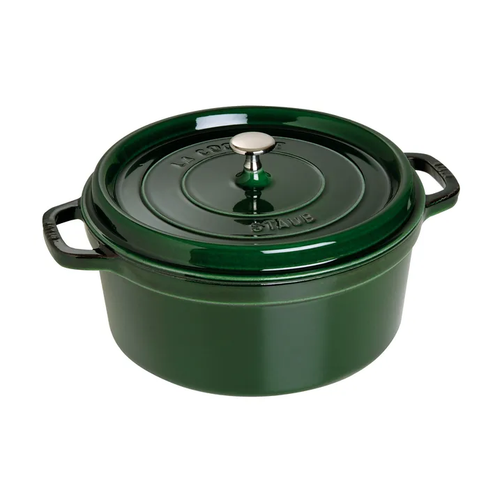 Staub La Cocotte round cast iron pot 6.7 L - Basil green - STAUB