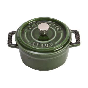 Staub La Cocotte round pot cast iron 0.25 L - Basil green - STAUB