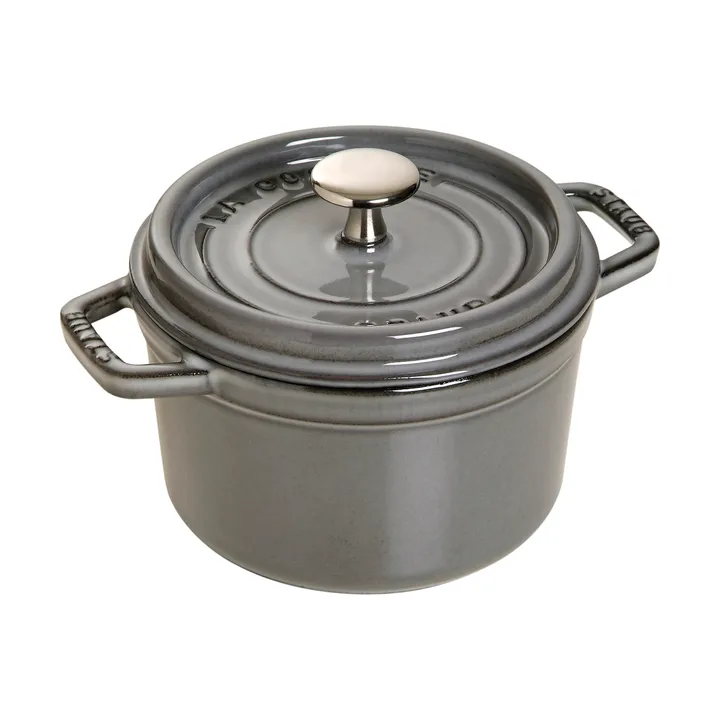 Staub La Cocotte round pot cast iron 1.2 L - Graphite gray - STAUB