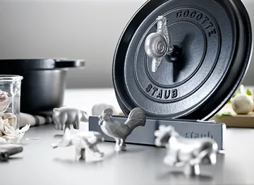 Staub lid holder cast iron-silicone - Black - STAUB