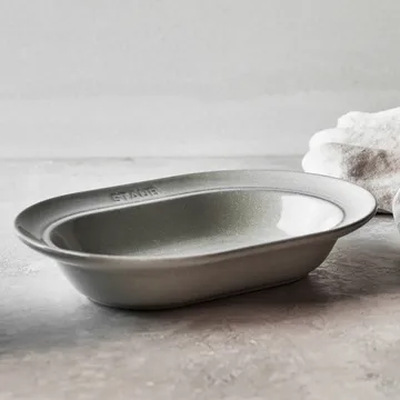 Staub New White Truffle saucer oval - 25 cm - STAUB