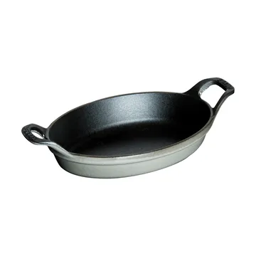 Staub oval baking dish cast iron 15 cm - Graphite gray - STAUB