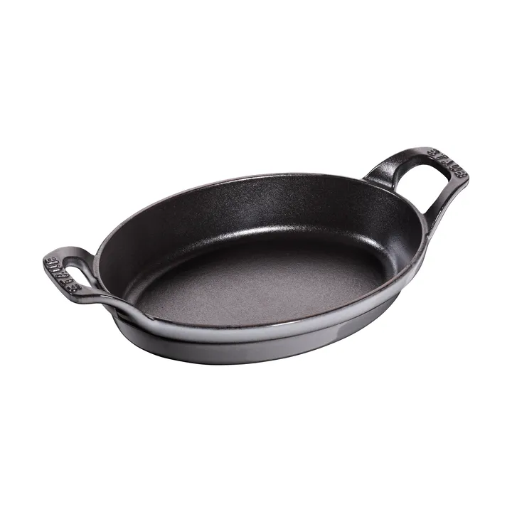 Staub oval casserole cast iron 21 cm - Graphite gray - STAUB