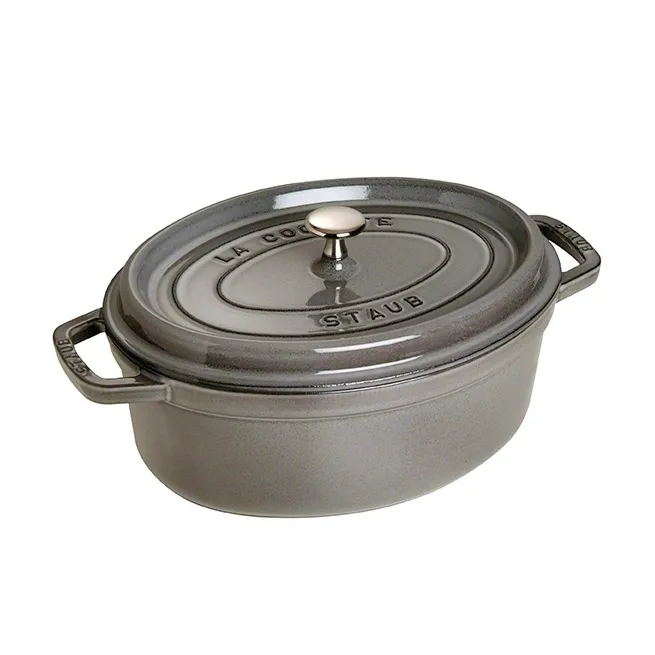 Staub oval casserole dish 4.2 l - grey - STAUB