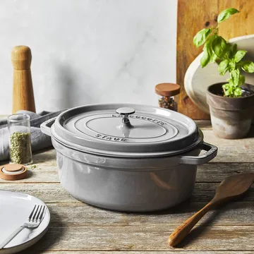 Staub oval casserole dish 4.2 l - grey - STAUB