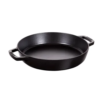 Staub paella pan cast iron 2 handles Ø34 cm - Black - STAUB