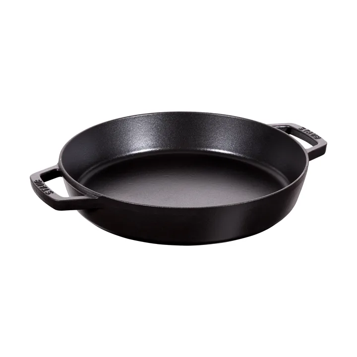 Staub paella pan cast iron 2 handles Ø34 cm - Black - STAUB