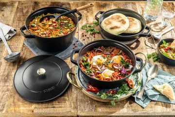 Staub Pot & saucepan set stackable 5 pieces - Black - STAUB