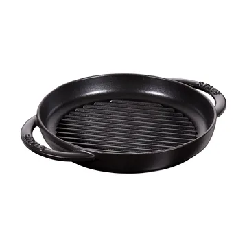 Staub Pure cast iron grill pan round black - Ø22 cm - STAUB