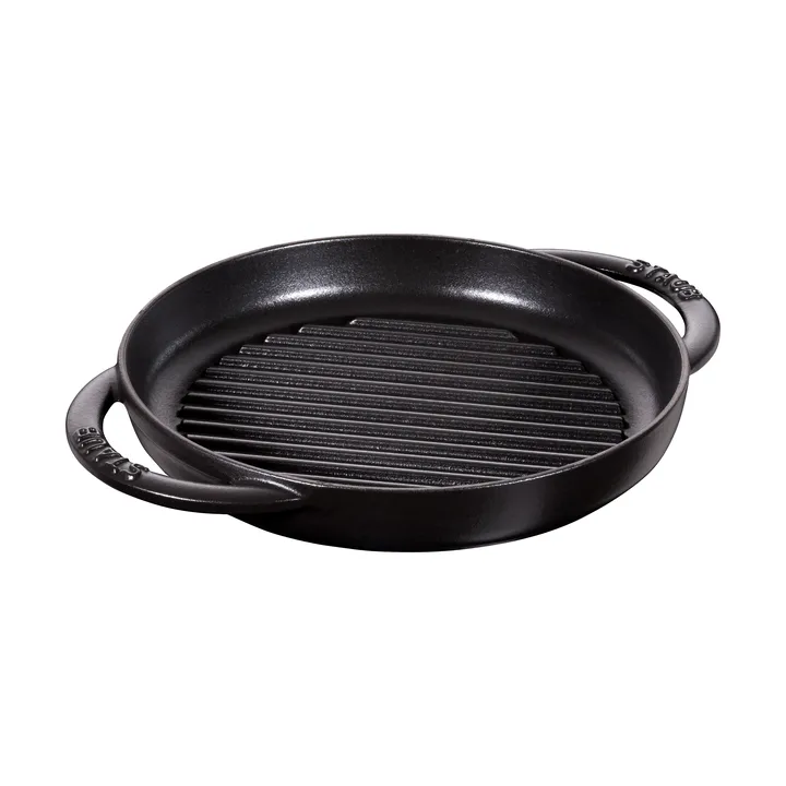 Staub Pure cast iron grill pan round black - Ø22 cm - STAUB