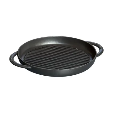 Staub Pure cast iron grill pan round black - Ø26 cm - STAUB